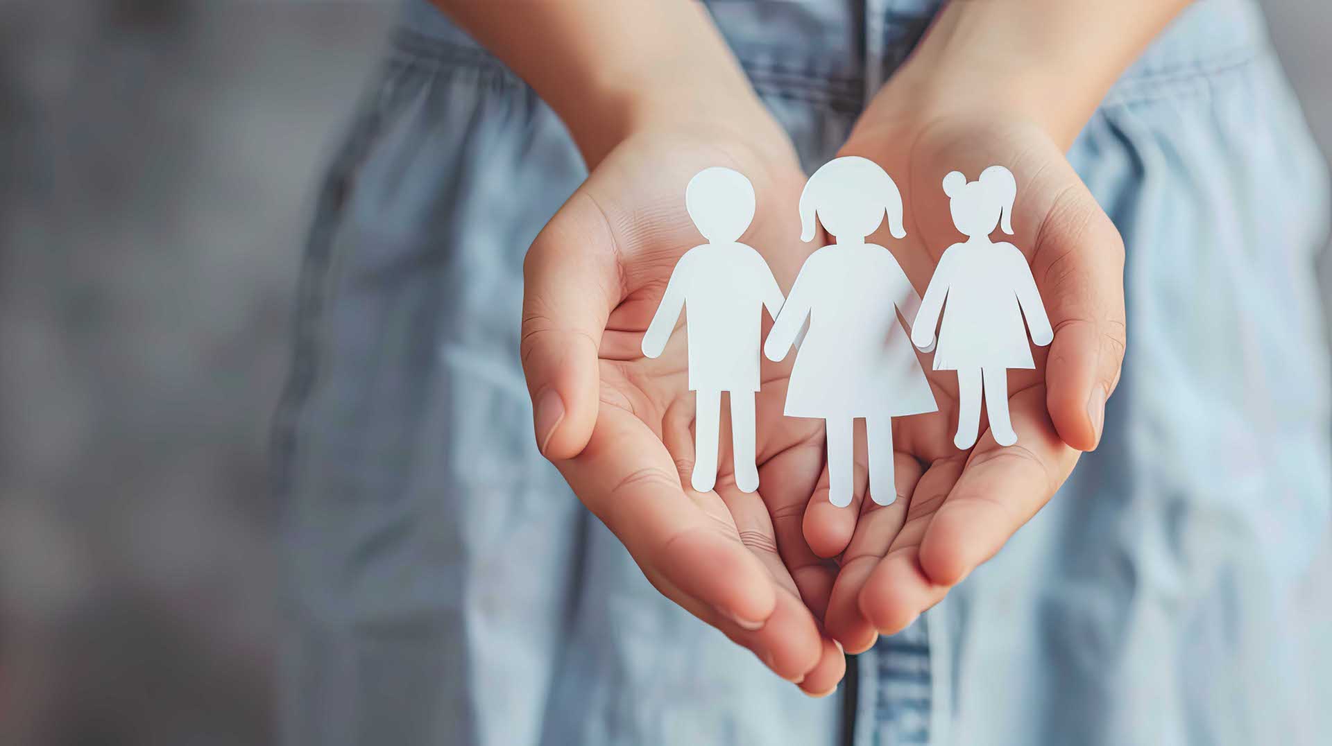 Protecting a Paper Family in Open Hands Protecting a Paper Family in Open Hands