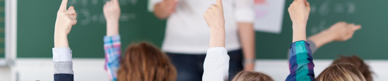 schüler zeigen auf