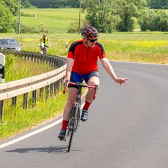 Landrat Warnecke bei der Auftakttour des Stadtradelns 2023.