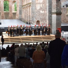 Die Bergmannskapelle Hattorf spielte zum Abschluss der Veranstaltung das Steigerlied.